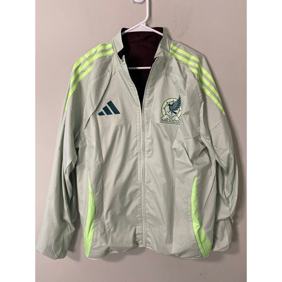 New Reversible Adidas Mexico Anthem Jacket Size Large - Picture 4 of 5